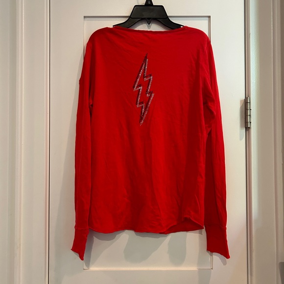 Zadig&Voltaire Crystal Bolt Button Henley Shirt - size M - Picture 1 of 8